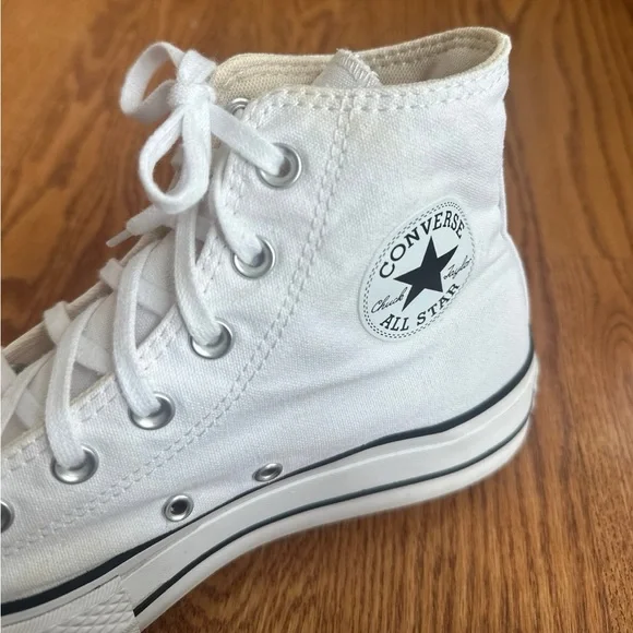 Converse Chuck Taylor Hi Lift Sneakers Womens 8.5 White - Picture 8 of 9